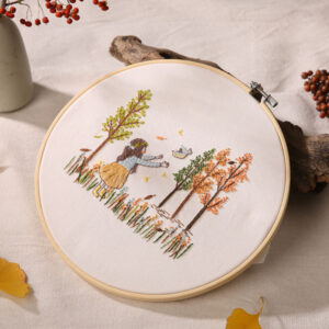 Happy Girl Embroidery Kit DIY Needlework